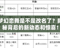 夢幻戀舞是不是改名了？揭秘背后的新動態(tài)和驚喜！