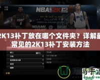 2K13補丁放在哪個文件夾？詳解最常見的2K13補丁安裝方法