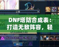 DNF塔防合成表：打造無敵陣容，輕松制霸塔防世界！