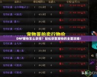 DNF寵物怎么獲得？輕松獲取寵物的全面攻略！