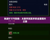 制皮0-375攻略：從新手到高手的全面提升之路