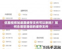 優(yōu)酷視頻加速器緩存文件可以刪嗎？如何合理管理你的緩存文件