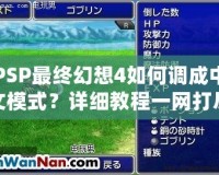 PSP最終幻想4如何調(diào)成中文模式？詳細(xì)教程一網(wǎng)打盡！