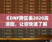 《DNF跨區(qū)表2020高清圖，讓你快速了解跨區(qū)玩法》