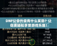 DNF公會(huì)升級(jí)有什么獎(jiǎng)勵(lì)？讓你更輕松享受游戲樂(lè)趣！