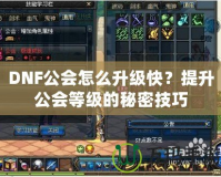 DNF公會(huì)怎么升級快？提升公會(huì)等級的秘密技巧