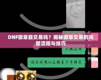 DNF徽章能交易嗎？揭秘徽章交易的完整流程與技巧