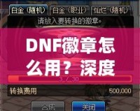 DNF徽章怎么用？深度解析徽章系統(tǒng)，助你在地下城冒險更輕松