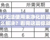 DNF無法使用未凈化的裝備怎么解決？看完這篇你就明白了！