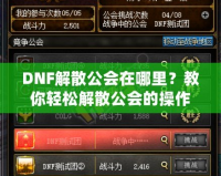 DNF解散公會(huì)在哪里？教你輕松解散公會(huì)的操作技巧