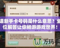 問道新手卡號碼是什么意思？全方位解答讓你暢游游戲世界！