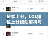 輕松上分，LOL排位上分規(guī)則解析與實(shí)用技巧