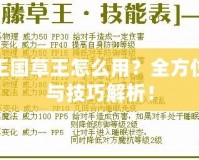 洛克王國草王怎么用？全方位攻略與技巧解析！