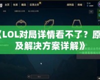 《LOL對局詳情看不了？原因及解決方案詳解》