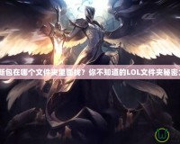 LOL更新包在哪個文件夾里面找？你不知道的LOL文件夾秘密大揭秘！