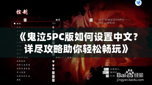 《鬼泣5PC版如何設(shè)置中文？詳盡攻略助你輕松暢玩》