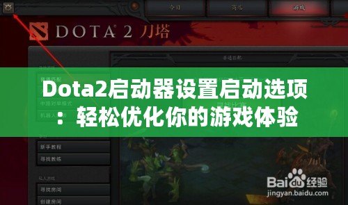 Dota2啟動(dòng)器設(shè)置啟動(dòng)選項(xiàng)：輕松優(yōu)化你的游戲體驗(yàn)