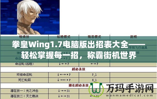 拳皇Wing1.7電腦版出招表大全——輕松掌握每一招，稱霸街機世界