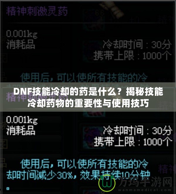 DNF技能冷卻的藥是什么？揭秘技能冷卻藥物的重要性與使用技巧