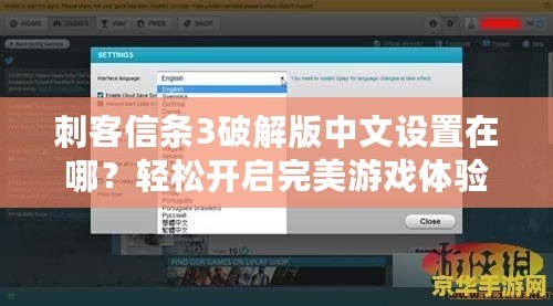 刺客信條3破解版中文設(shè)置在哪？輕松開啟完美游戲體驗！