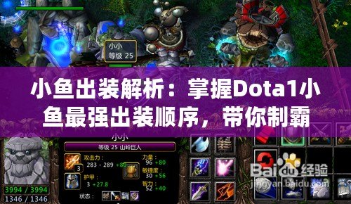 小魚出裝解析：掌握Dota1小魚最強(qiáng)出裝順序，帶你制霸游戲！