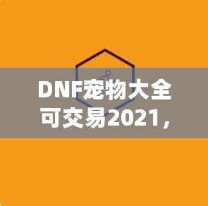 DNF寵物大全可交易2021，激活你的戰(zhàn)斗力與樂趣