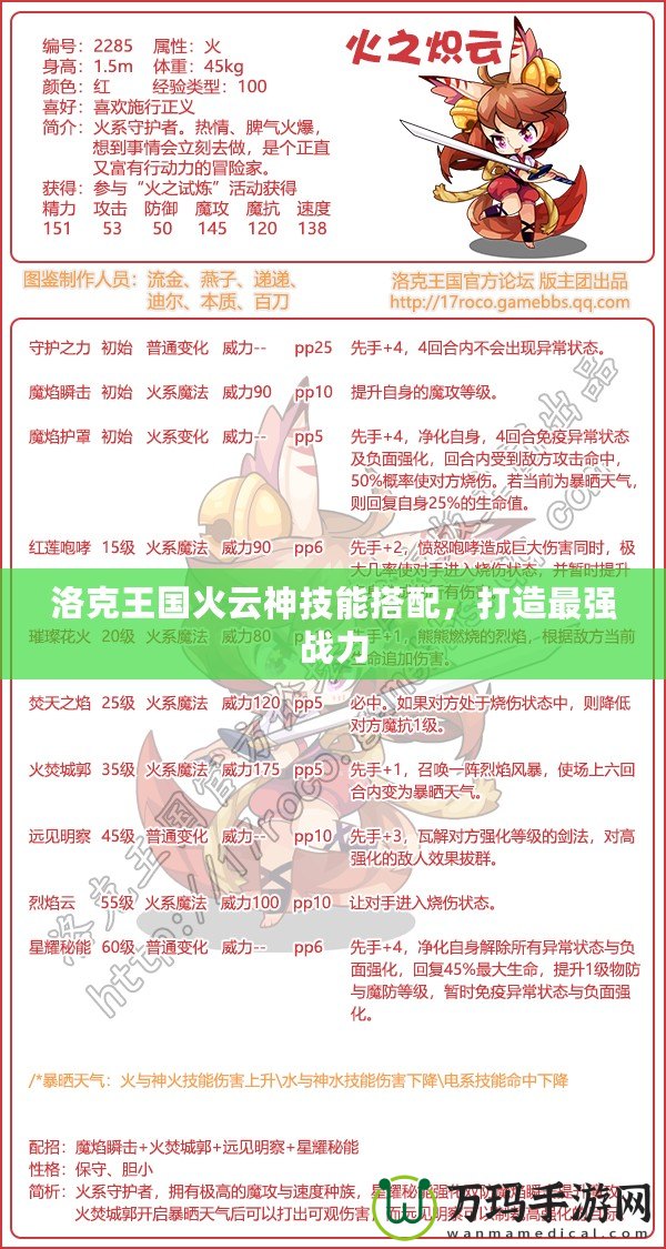 洛克王國火云神技能搭配，打造最強(qiáng)戰(zhàn)力