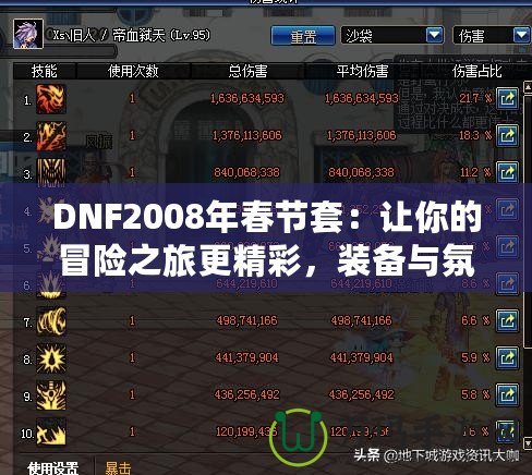 DNF2008年春節(jié)套：讓你的冒險(xiǎn)之旅更精彩，裝備與氛圍完美融合！