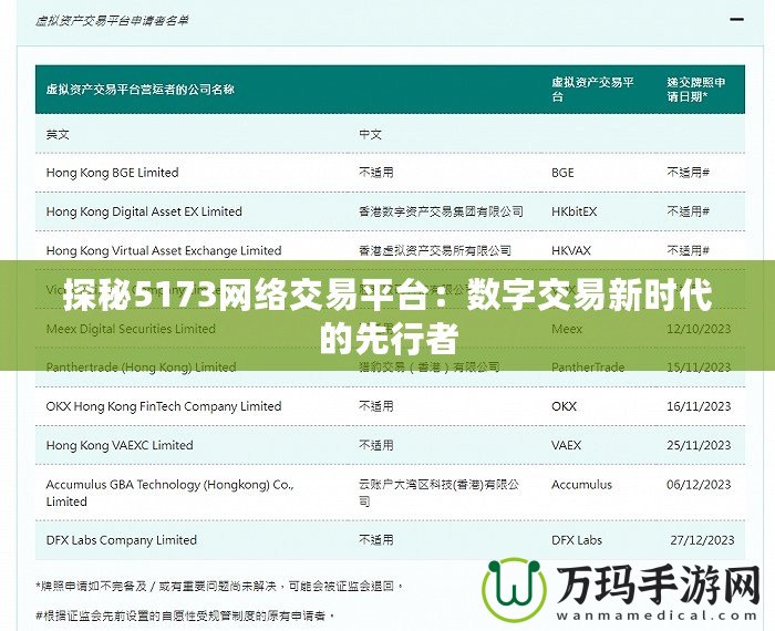 探秘5173網(wǎng)絡(luò)交易平臺：數(shù)字交易新時(shí)代的先行者