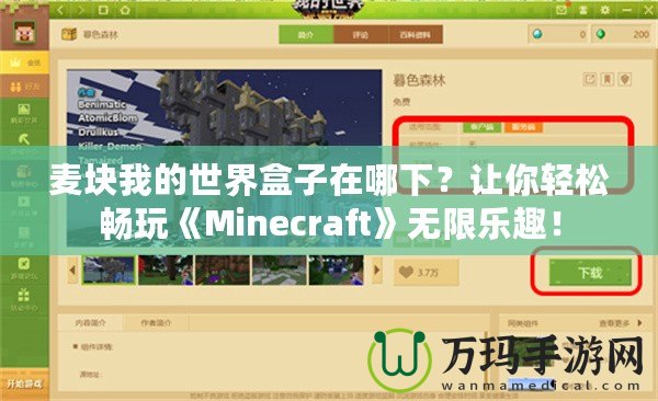 麥塊我的世界盒子在哪下？讓你輕松暢玩《Minecraft》無限樂趣！