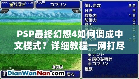 PSP最終幻想4如何調(diào)成中文模式？詳細(xì)教程一網(wǎng)打盡！