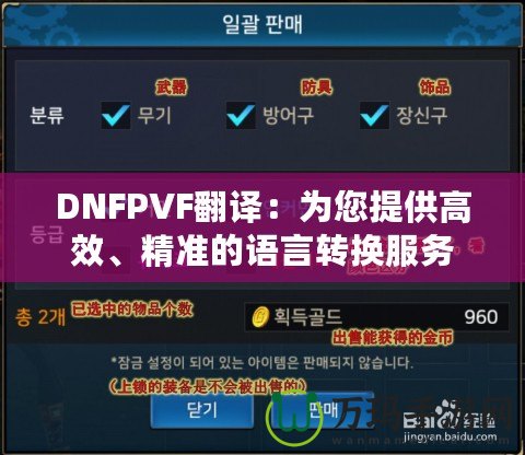 DNFPVF翻譯：為您提供高效、精準(zhǔn)的語(yǔ)言轉(zhuǎn)換服務(wù)