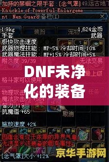 DNF未凈化的裝備是什么意思？探索裝備的神秘面紗，提升你的游戲體驗(yàn)！