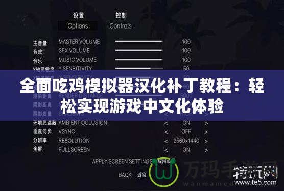 全面吃雞模擬器漢化補丁教程：輕松實現游戲中文化體驗